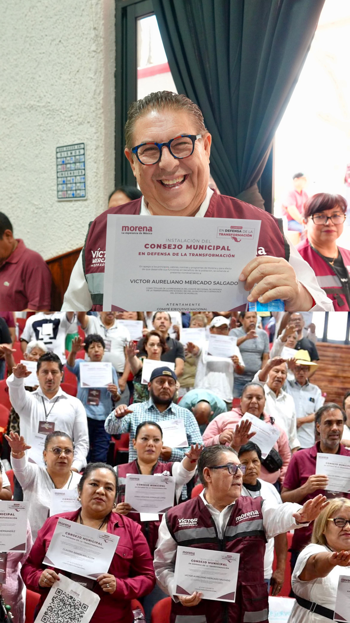 Víctor Mercado toma protesta como titular de la Presidencia del Comité Seccional de Defensa de la Transformación 380 en Cuernavaca