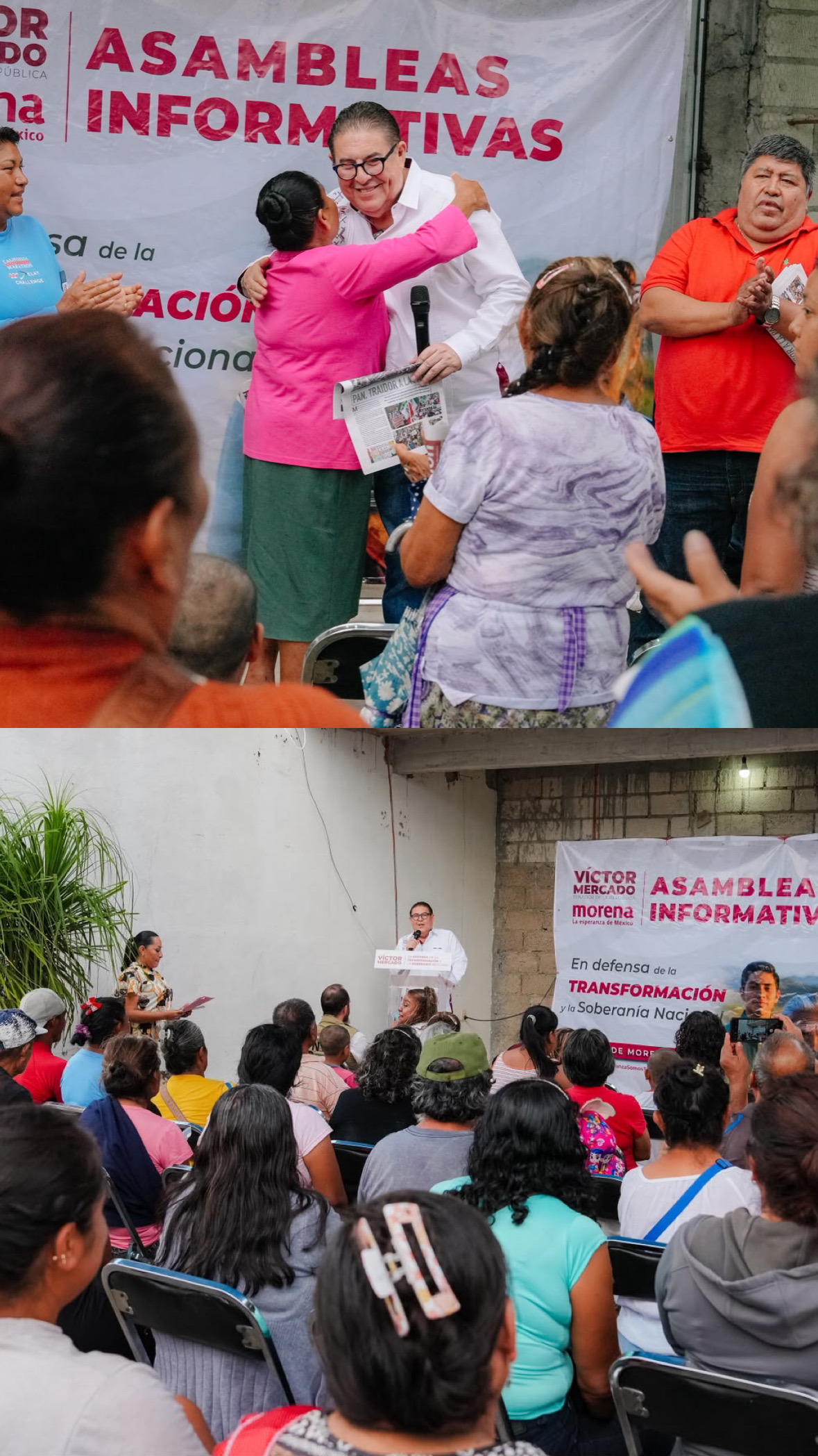 Encabeza Víctor Mercado Asamblea informativa para defender la soberanía nacional y la transformación